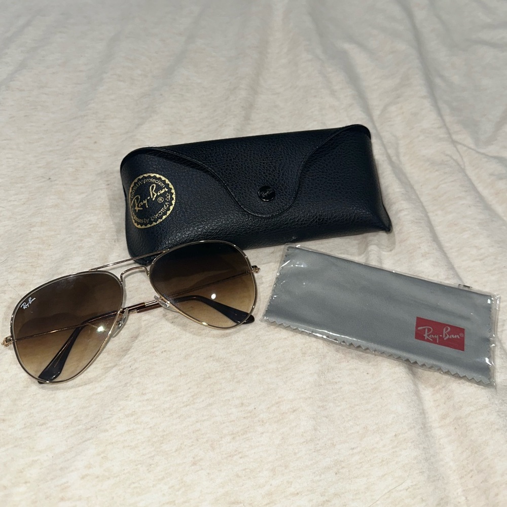 Ray-Ban gradient brown aviators